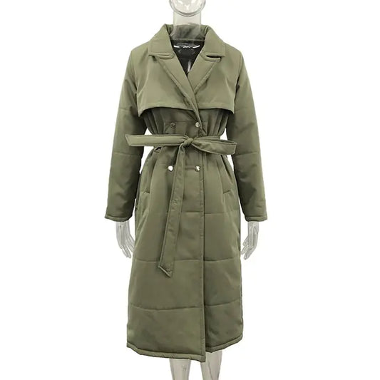 Women's Long Down Collar Parka Coat
