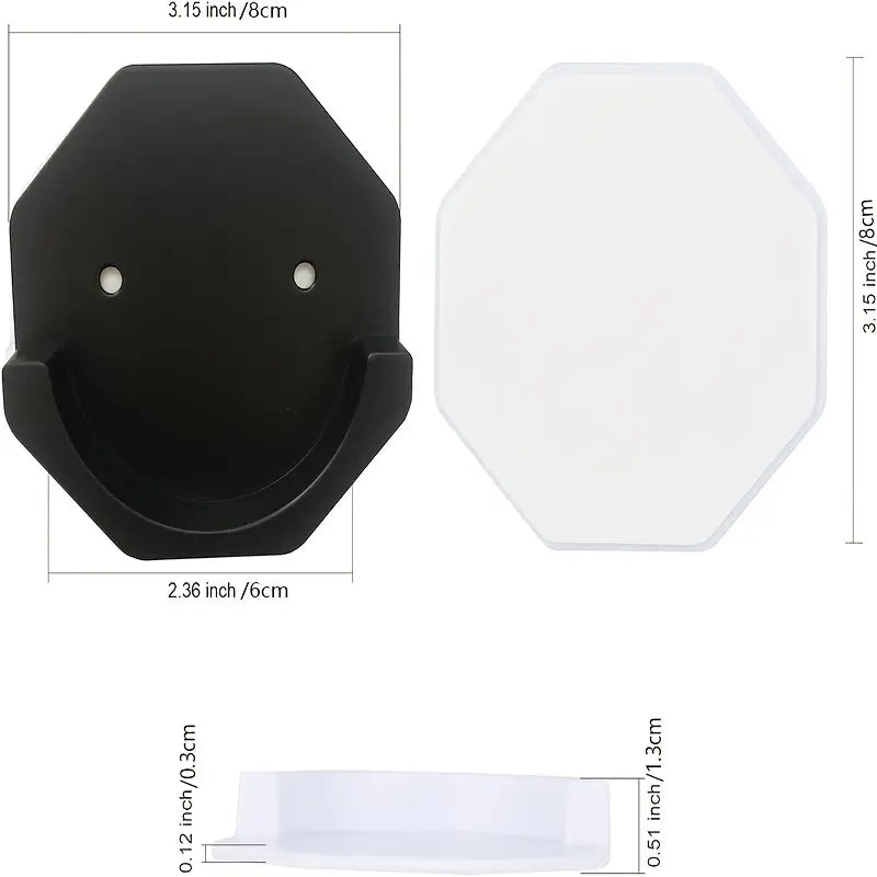 2pcs Adhesive Shower Curtain Rod Tension Holders