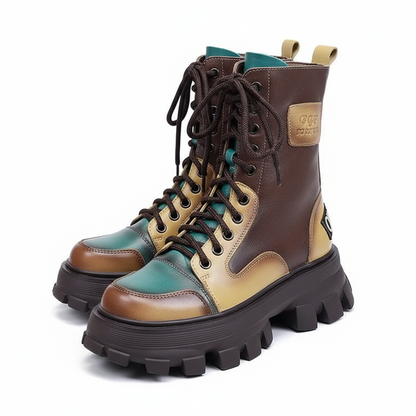 Round Toe Platform High-top Women's Fashion Shoes