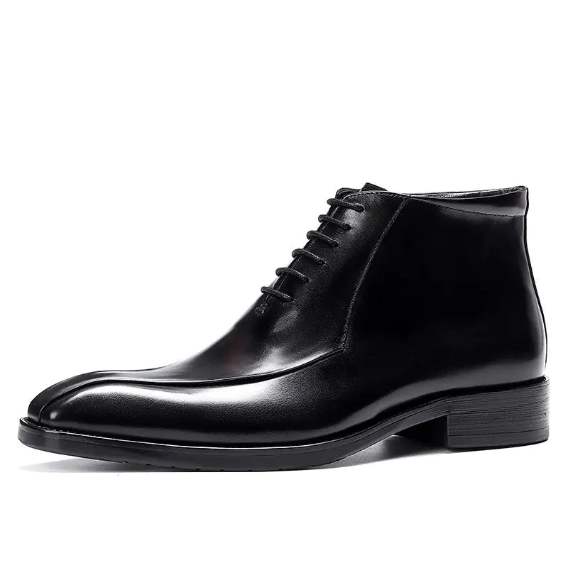 Men's Genuine Leather Pointed Toe Dress Shoes