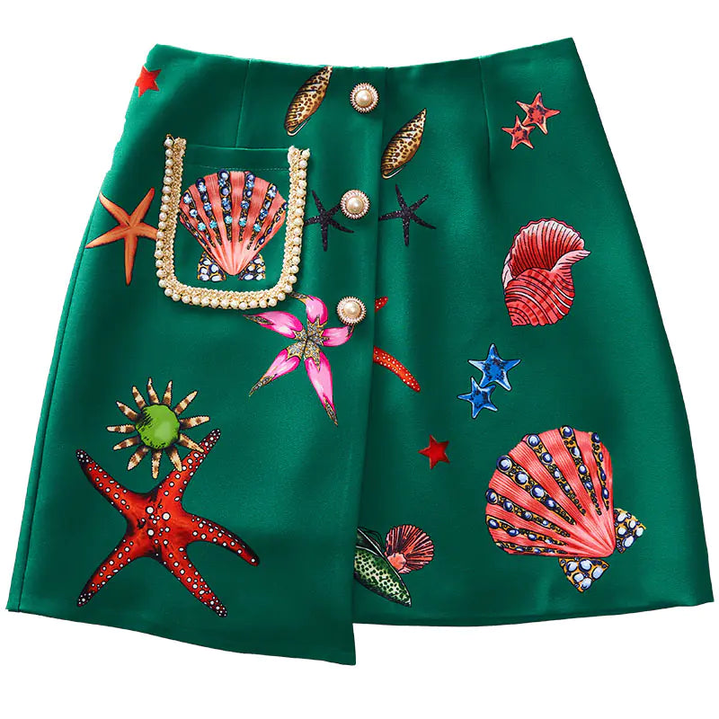 Women's Sea Shells Short Skirt