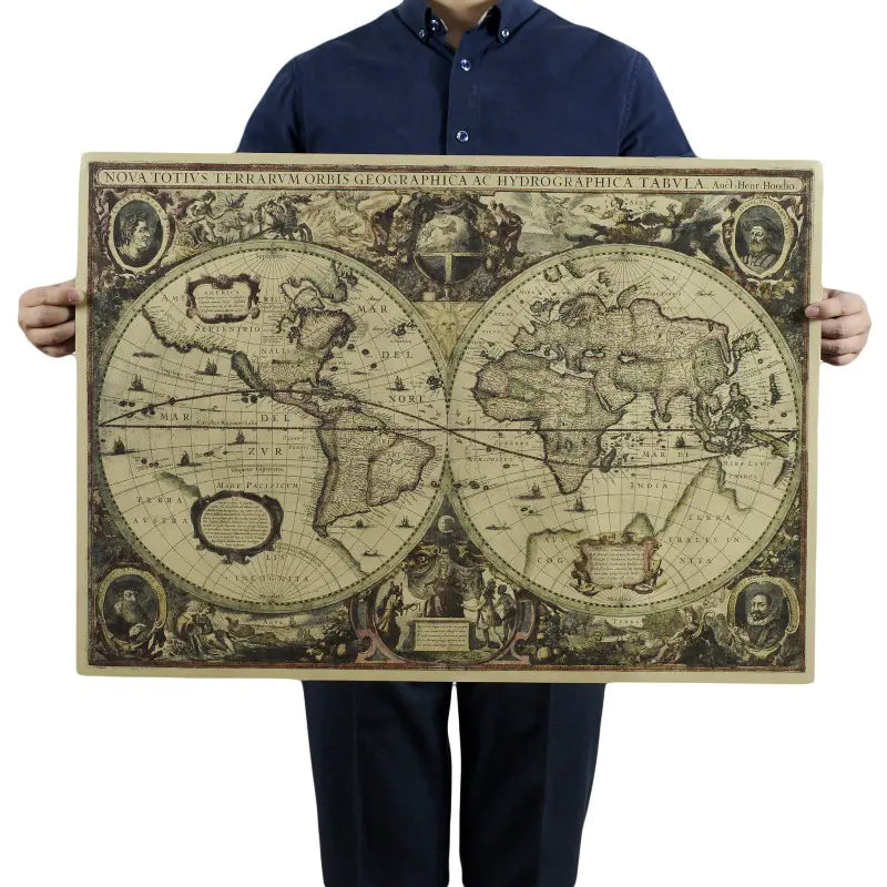 Vintage Nautical Map Paper - Retro Design