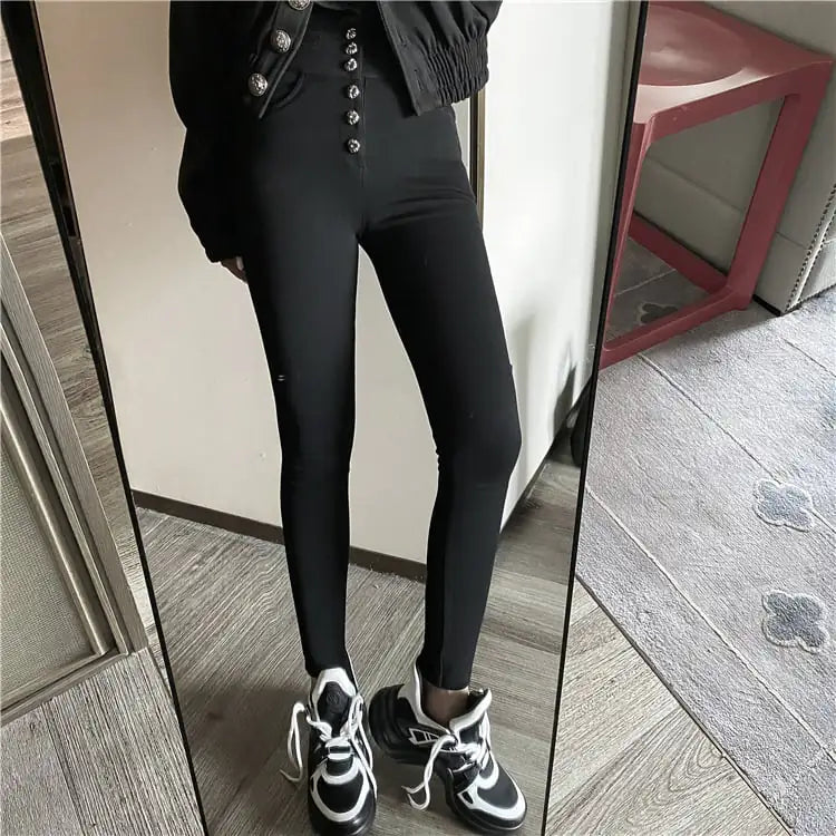Single Breasted Black Trousers