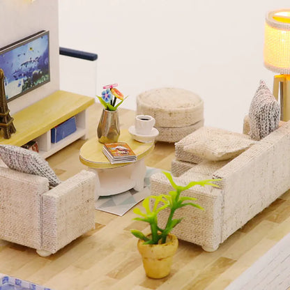 DIY Sound-Light Model Toy Cabin