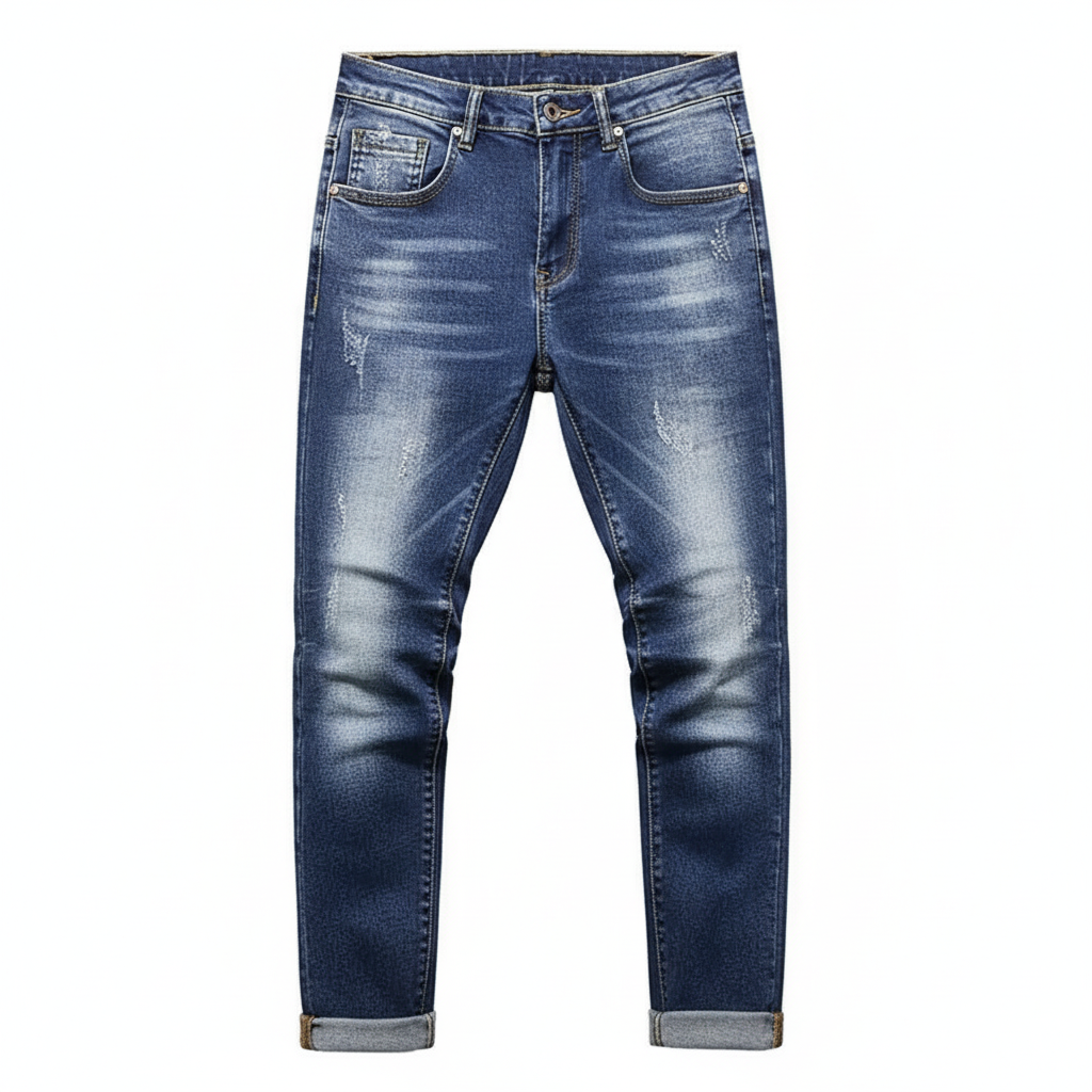 Men's Slim Fit Black Jeans - Versatile Style
