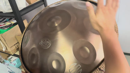 22" Handpan Drum in D Minor 440/432Hz - 9/10/12 Notes