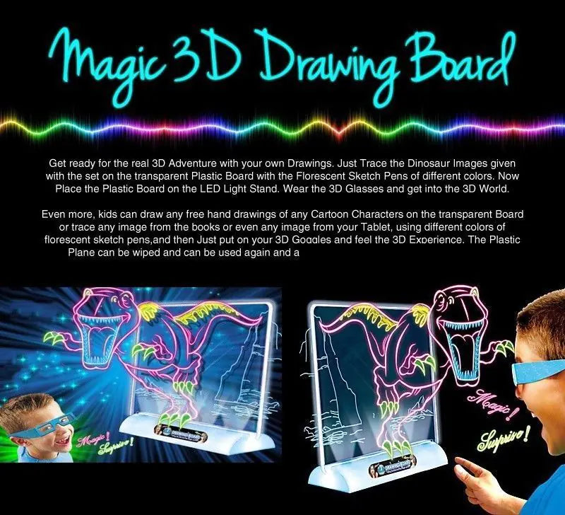 3D Creative Flash Sketcher - Colorful Kids' Toy