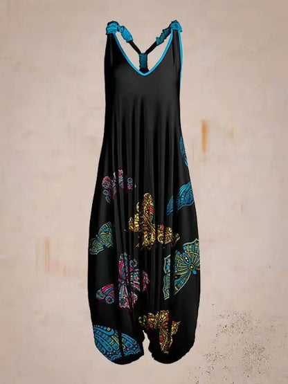 Women's Bohemian Loose Harem Jumpsuit