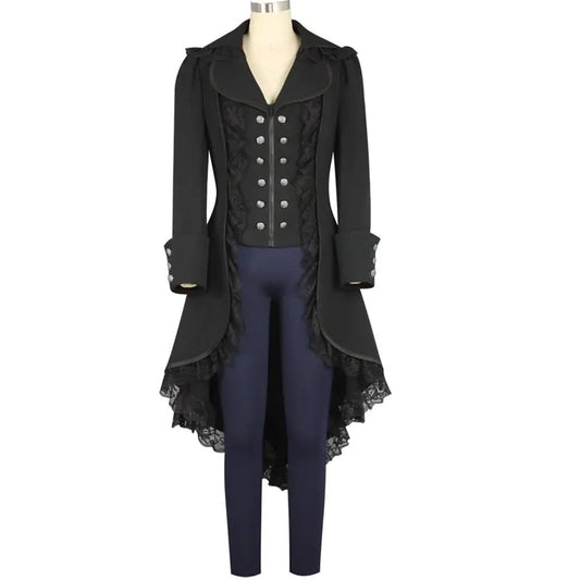 Victorian Gothic Black Tuxedo Jacket