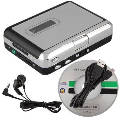 Nostalgic Tape Player with USB Converter and Walkman