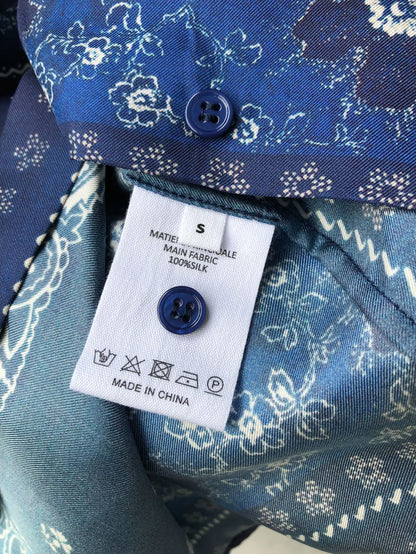 Pajamas| Chic Navy Blue Silk Pants & Shirt Combo