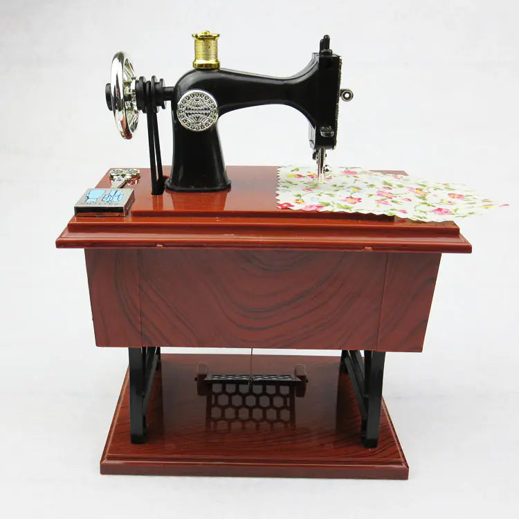 Antique Sewing Machine Melody Box