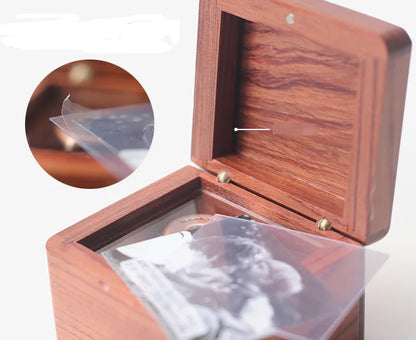 Vintage Wooden Music Box Photo Frame - Castle in the Sky