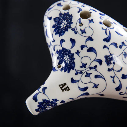 Blue and White Porcelain Ocarina