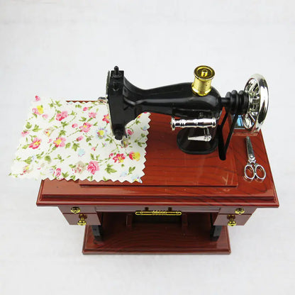 Antique Sewing Machine Melody Box
