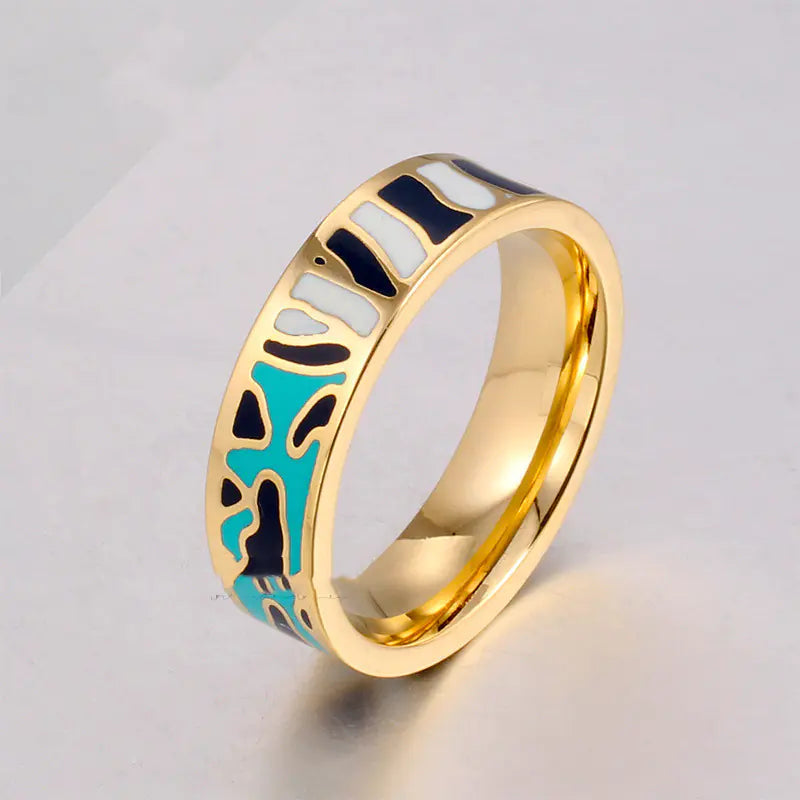Ethnic Style Popular Retro Enamel Ring