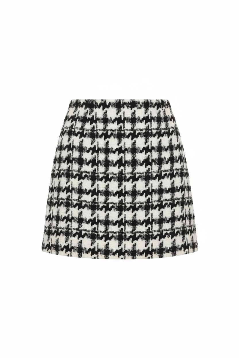 Chic Retro Woolen A-Line Skirt