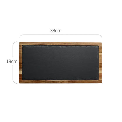 Black Wooden Pizza Tray and Platter