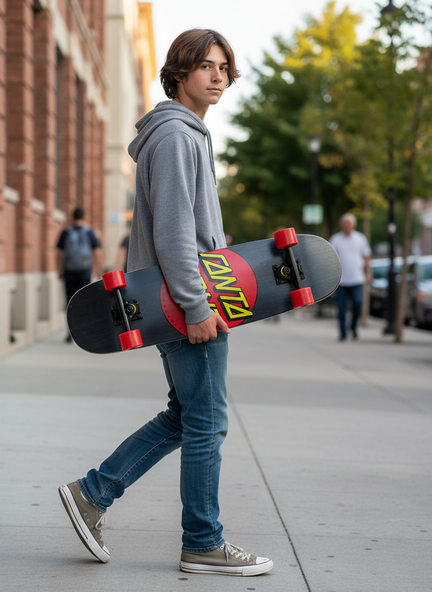 Santa Cruz Classic Dot Mini Cruiser Black/Red 8.79" x 29.05"