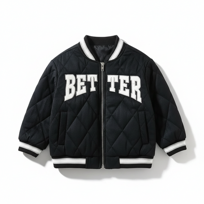 Children's Western Style Cotton-Padded Baseball Jacket