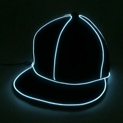 LED Glow Baseball Cap - Fluorescent Hip Hop Hat