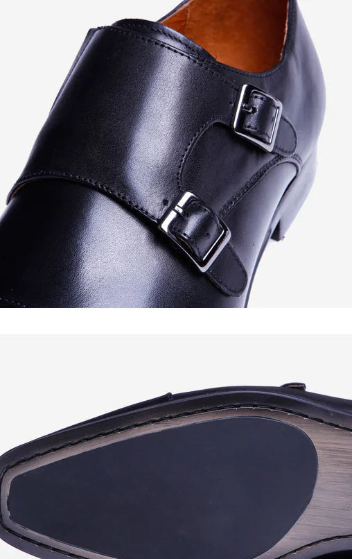 Men's Premium  Leather Monk Strap Shoes