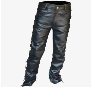 Designer Black Roxed Denim Zip Pants