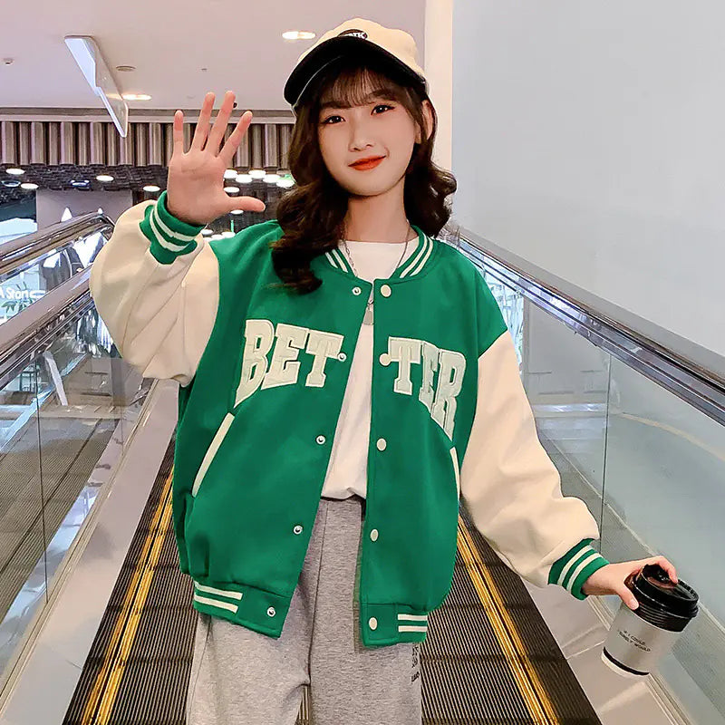 Kids Better Baseball Jacket - Green