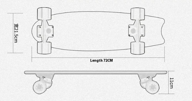 Wave Rider Fishtail Skateboard