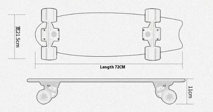 Wave Rider Fishtail Skateboard
