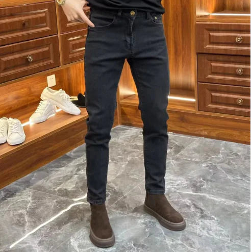 Men's Ripped Black Slim Fit Jeans