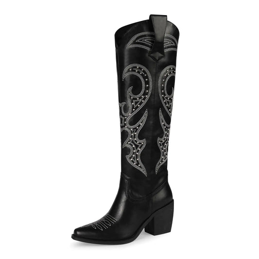 Women's Midnight Rodeo Black Cowgirl Boots - SIZE 8.5 | CLEARANCE