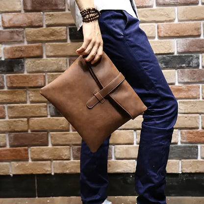 Vertical Leather Business Leisure Bag