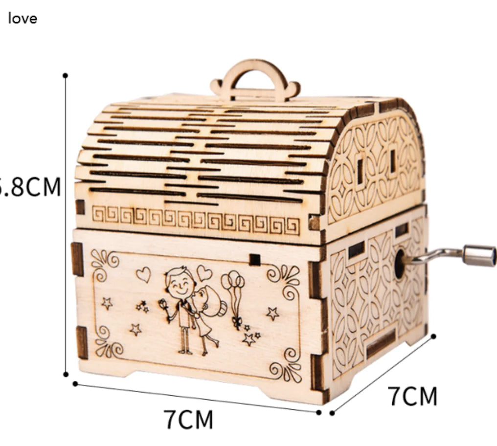 Creative Wooden Hand Music Box Puzzle Toy Kit