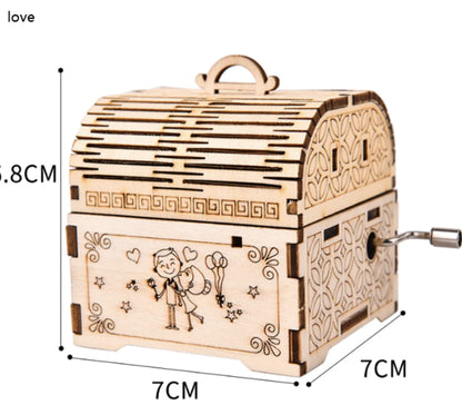 Creative Wooden Hand Music Box Puzzle Toy Kit