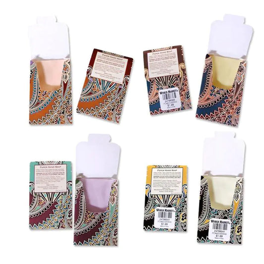 Instant Dissolving Paper Soap Sheets - Various Designs