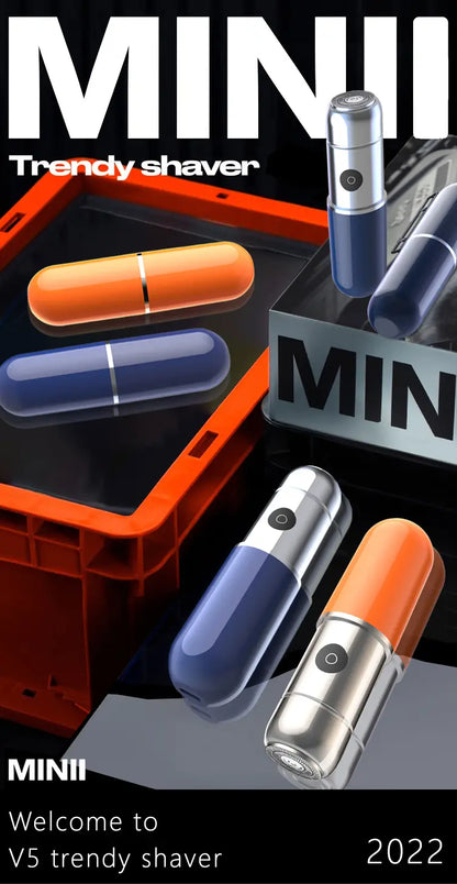 Compact Waterproof Electric Shaver for Men