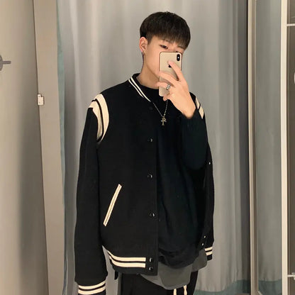 Plain Trendy  Baseball Jacket