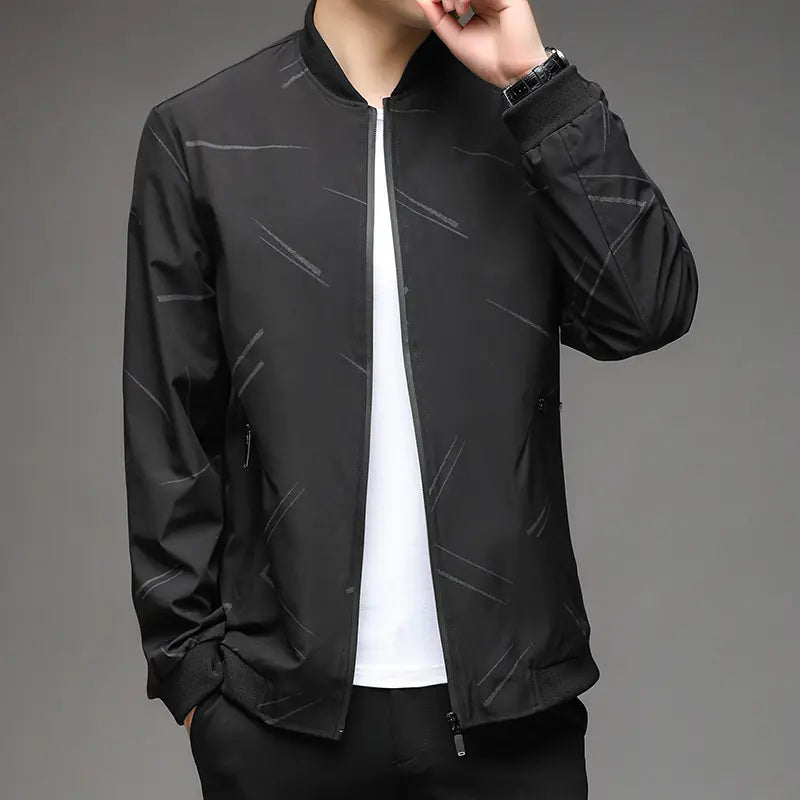 Men's Lightweight Baseball Jacket for Spring/Fall