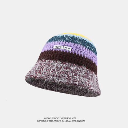 Handmade Retro Color Knitted Fisherman Hat