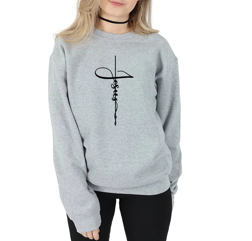 Jesus & Faith Hoodie with Cross Sweater