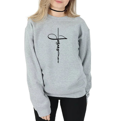 Jesus & Faith Hoodie with Cross Sweater