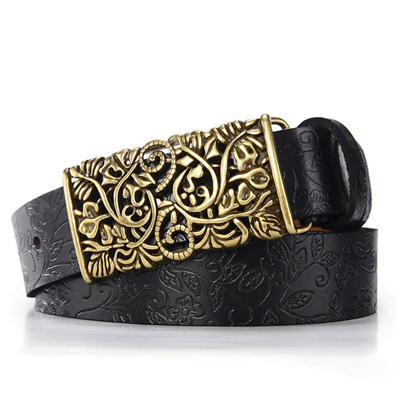 Women's Leather Casual Decorative Denim Belt