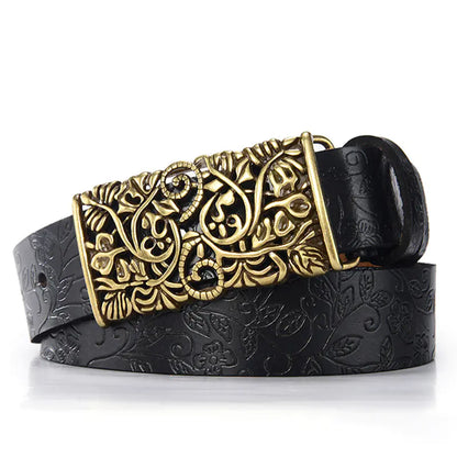 Women's Leather Casual Decorative Denim Belt