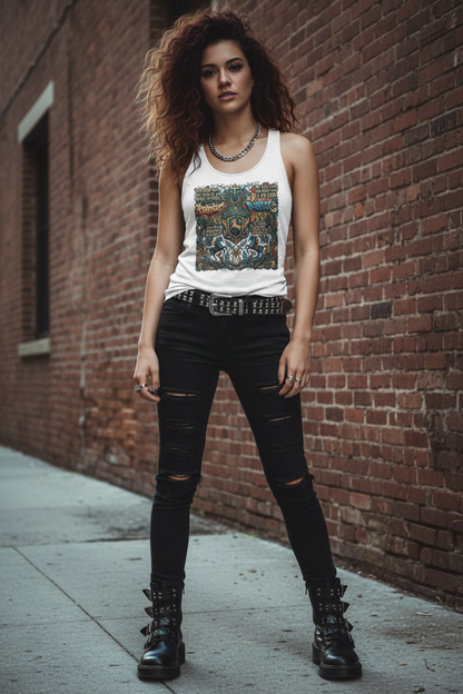 Women's 'The Word Graffiti' Graphic Racerback Tank