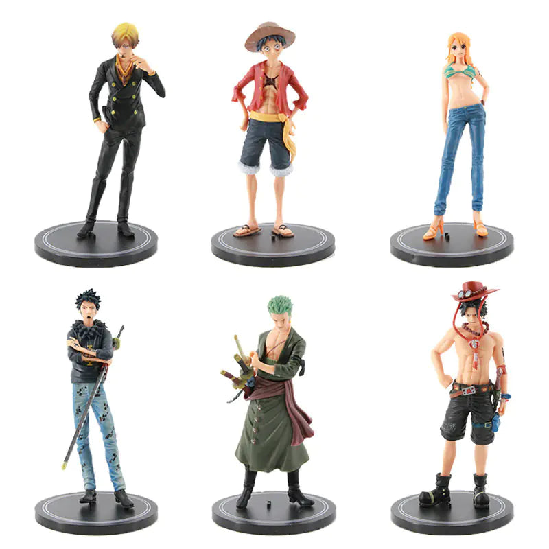 One Piece 6 Character Action Figure Set (18cm Models)