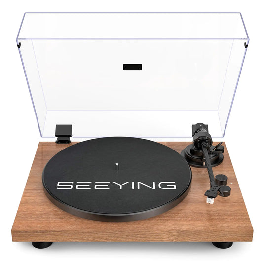 Bluetooth Belt-Drive Vinyl Turntable with Pitch Control