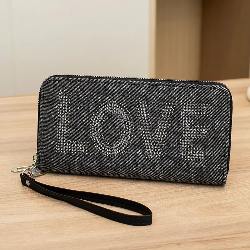 Elegant LOVE Pattern Multi-Slot Wallet