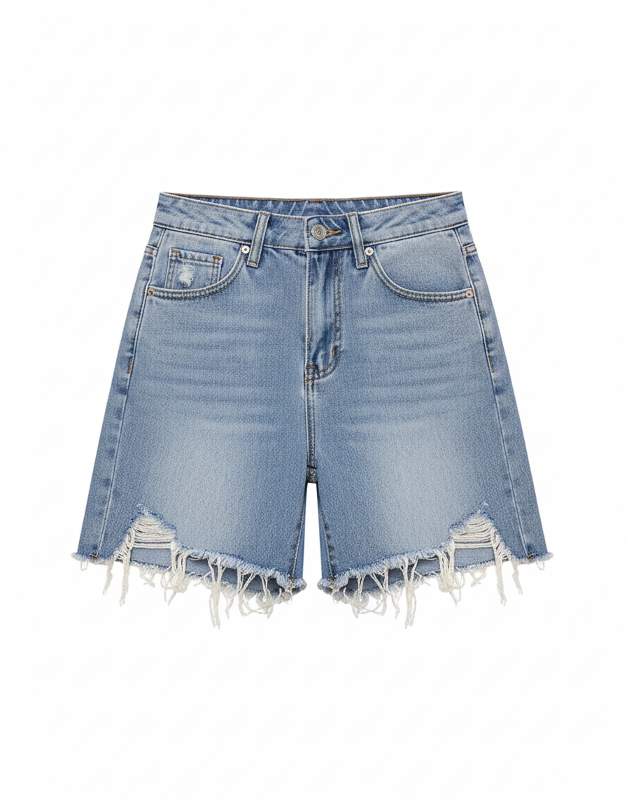 Women's Ripped Denim Shorts
