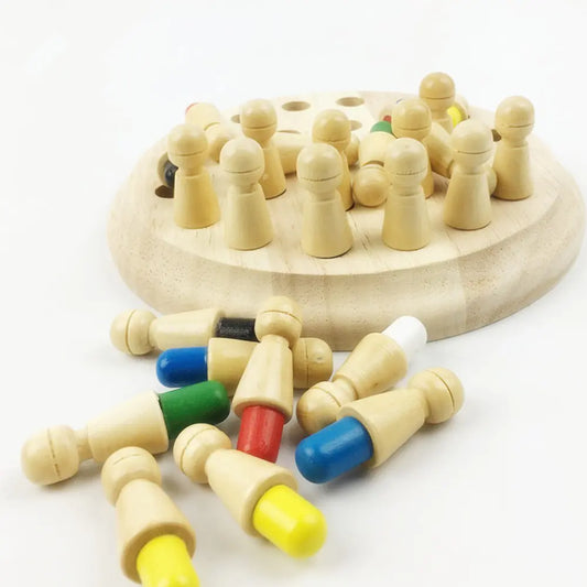 Wooden Memory Chess Puzzle Toy